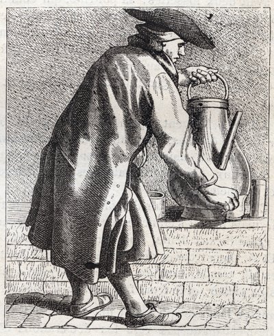 The Coffee Merchant - engraving by Edme Bouchardon (1698-1762) by Edmé Bouchardon