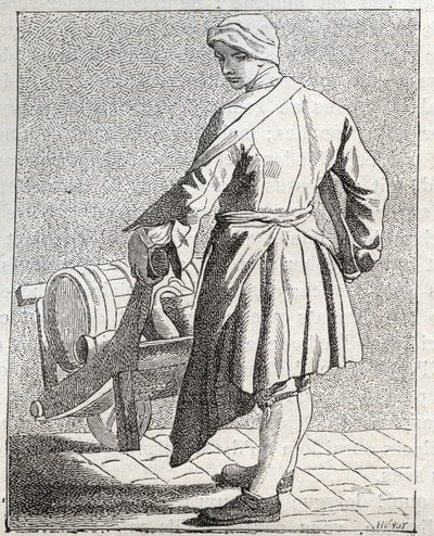 The vinegar merchant - Small trade of Paris (engraving by Edme Bouchardon) by Edmé Bouchardon