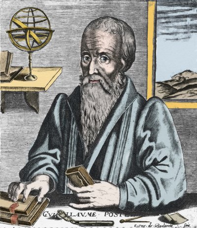 Portrait of William Postel (1510-1581) - Portrait of Guillaume Potel (1510-1581) orientalist, philologist and theosophist of French Catholic denomination - Engraving by Edme de Boulonois by Edme de Boulonois