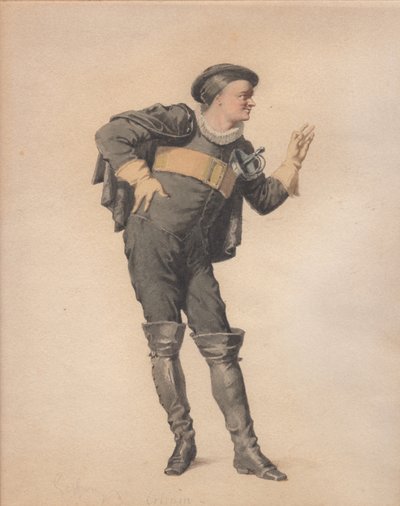 Crispin in Les Folies Amoureuses by Jean-François Regnard by Edmond Aime Florentin Geffroy