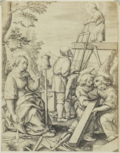 Photoreproduction of the engraving Les scieurs de long by Edmond Fierlants