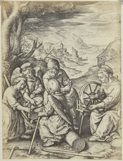 Photoreproduction of the Engraving The Trunks by Edmond Fierlants