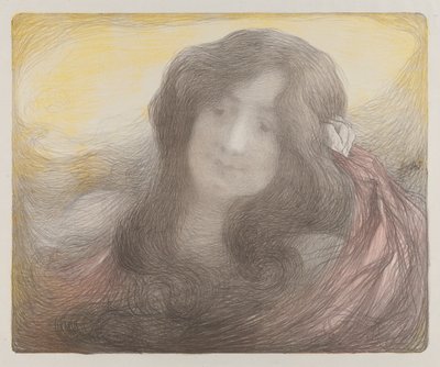 Girl with Long Hair by Edmond Francois Aman Jean