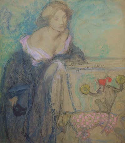 Woman with the Mask by Edmond François Aman Jean