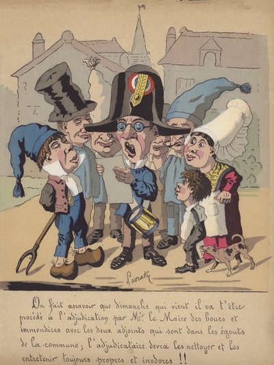 Reading of a Notice from the Mayor Relating to the Cleaning of the Municipal Sewers by Edmond Lavrate