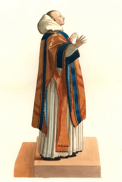 Ecclesiastic costume of the Order of Benedictine by Edmond Lechevallier Chevignard