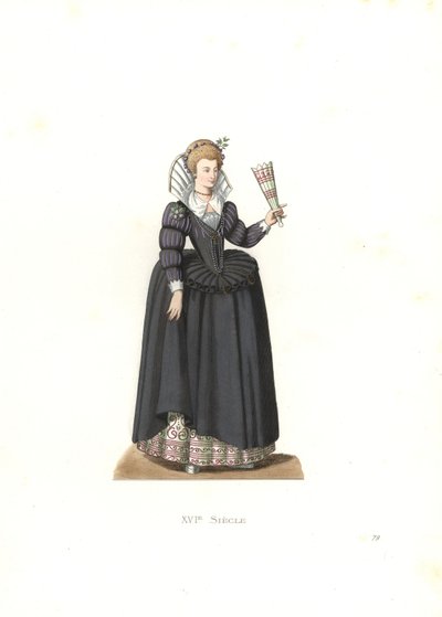 French Woman from the Reign of King Henry III by Edmond Lechevallier Chevignard