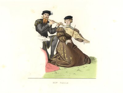 Gentleman and Woman, England by Edmond Lechevallier Chevignard