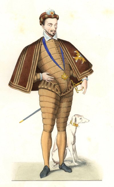 King Henry III of France (1551-1589), Wearing the Necklace of the Order of the Holy Spirit by Edmond Lechevallier Chevignard