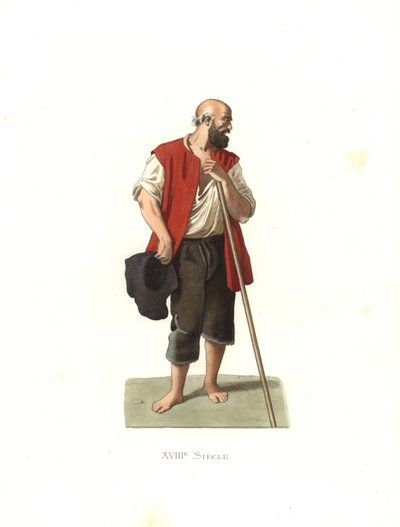 Peasant of Lombardy, Italy by Edmond Lechevallier Chevignard