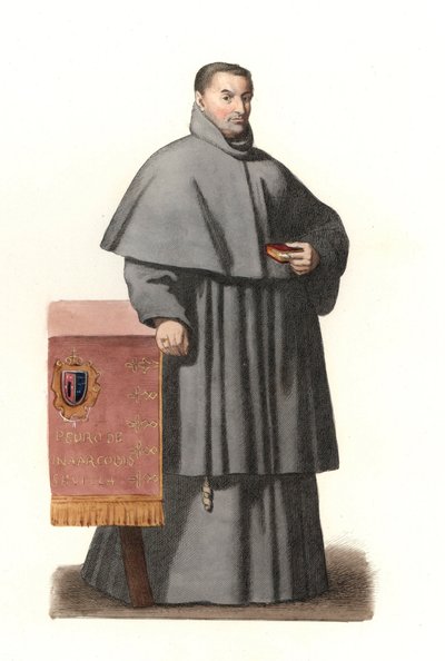 Pedro de Urbina de Montoya, Archbishop of Seville (Spain) from 1658 to 1663, Based on a Painted Portrait of Bartolome Murillo by Edmond Lechevallier Chevignard