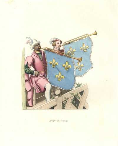 Trumpeters at a Tournament, Reign of Francis I of France by Edmond Lechevallier Chevignard