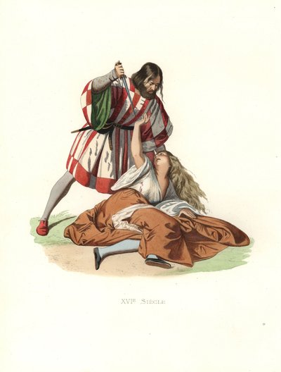 Venetian Man Killing His Wife by Edmond Lechevallier Chevignard