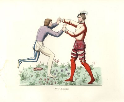 French Wrestlers by Edmond Lechevallier Chevignard