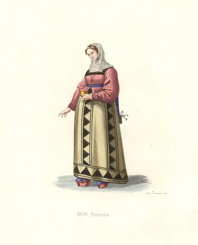 Woman of Burgos, Spain by Edmond Lechevallier Chevignard