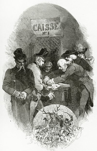 Emargement - Illustration from Napoleon le Petit by Edmond Morin