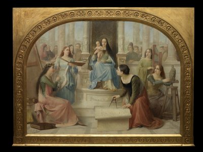 The Virgin Inspiring the Arts by Edmond Theodor van Hove