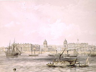Greenwich Hospital (engraved by Thomas Picken, pub. 1852 by Lloyd Bros. & Co.) by Edmund (after) Walker