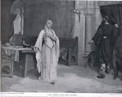 Lady Godiva and Earl Leofric, Illustration from 