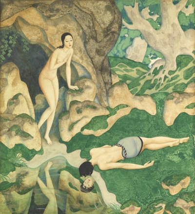 Echo and Narcissus by Edmund Dulac