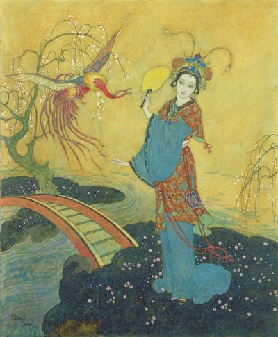 Princess Badoura, Illustration from Princess Badoura, A Tale from the Arabian Nights, Retold by Laurence Housman by Edmund Dulac