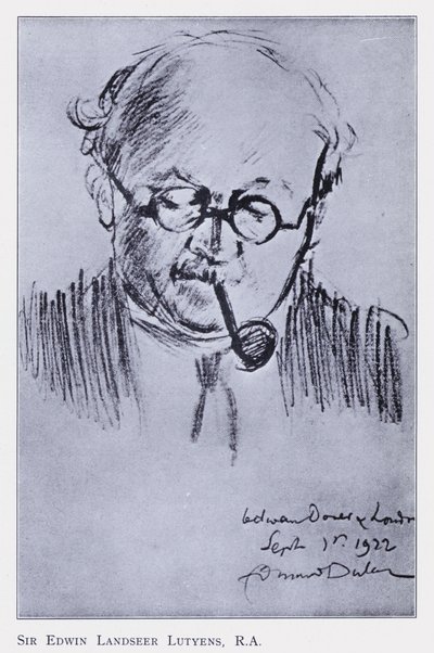 Sir Edwin Landseer Lutyens, illustration for Souvenir of The Queen