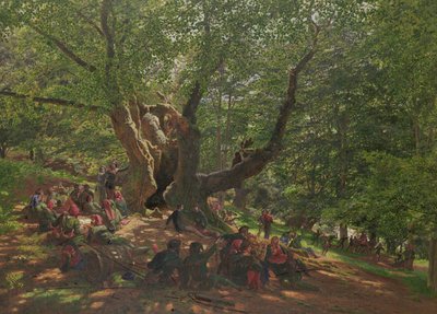 Robin Hood and his Merry Men in Sherwood Forest, 1859 by Edmund George Warren