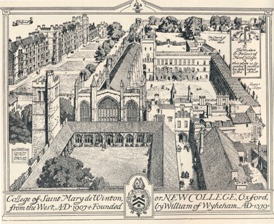New College, Oxford, c1905 by Edmund Hort New