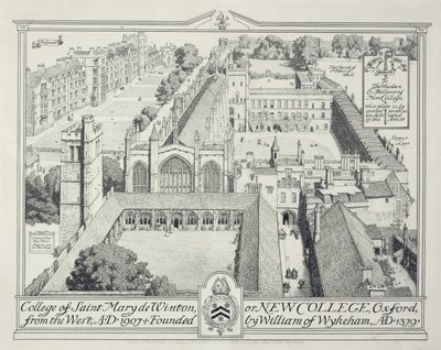 The College of St Mary de Winton or New College by Edmund Hort New