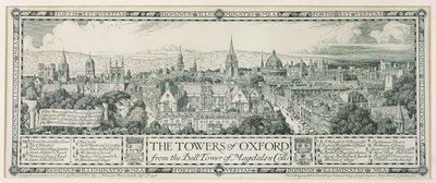 The Towers of Oxford from the Bell Tower of Magdalen, 1908 by Edmund Hort New
