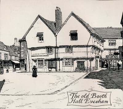 The old Booth Hall, Evesham, 19th century by Edmund Hort New