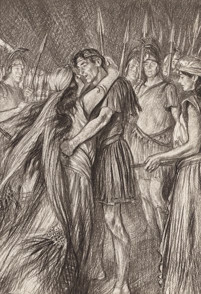 William Shakespeare: Antony and Cleopatra, Act IV, Scene 4 by Edmund Joseph (after) Sullivan