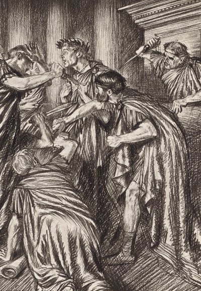 William Shakespeare: The Tragedy of Julius Caesar, Act III, Scene 1 by Edmund Joseph (after) Sullivan