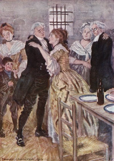 Illustration for The Vicar of Wakefield by Oliver Goldsmith by Edmund Joseph Sullivan