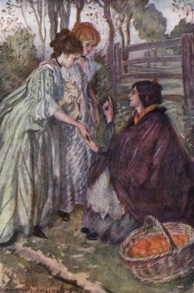 Illustration for The Vicar of Wakefield by Oliver Goldsmith by Edmund Joseph Sullivan