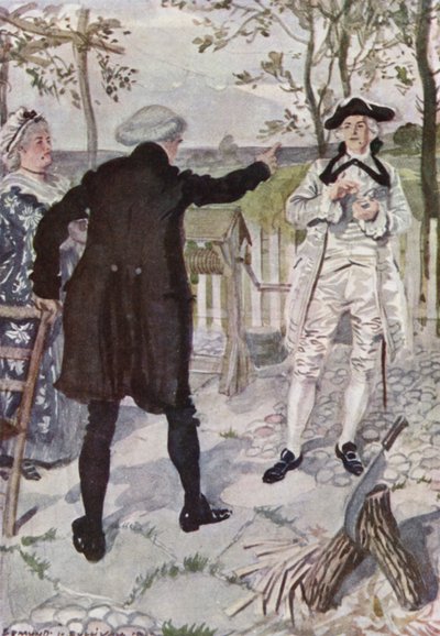Illustration for The Vicar of Wakefield by Oliver Goldsmith by Edmund Joseph Sullivan