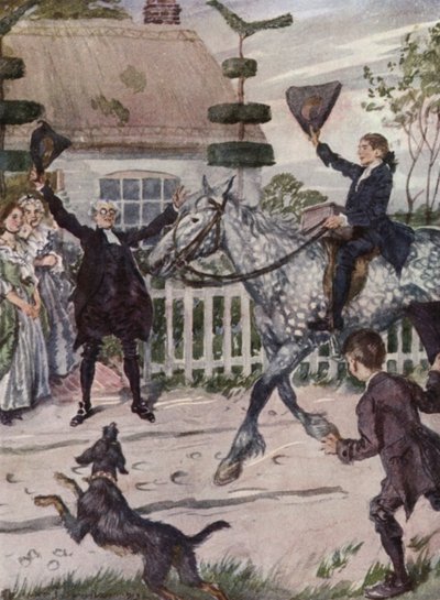Illustration for The Vicar of Wakefield by Oliver Goldsmith by Edmund Joseph Sullivan