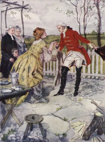 Illustration for The Vicar of Wakefield by Oliver Goldsmith by Edmund Joseph Sullivan