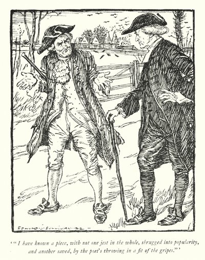 Illustration for The Vicar of Wakefield by Oliver Goldsmith by Edmund Joseph Sullivan