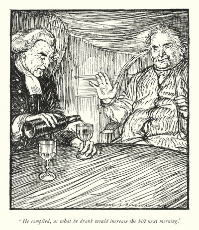 Illustration for The Vicar of Wakefield by Oliver Goldsmith by Edmund Joseph Sullivan