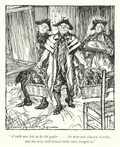 Illustration for The Vicar of Wakefield by Oliver Goldsmith by Edmund Joseph Sullivan