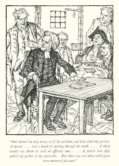 Illustration for The Vicar of Wakefield by Oliver Goldsmith by Edmund Joseph Sullivan