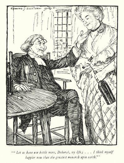 Illustration for The Vicar of Wakefield by Oliver Goldsmith by Edmund Joseph Sullivan