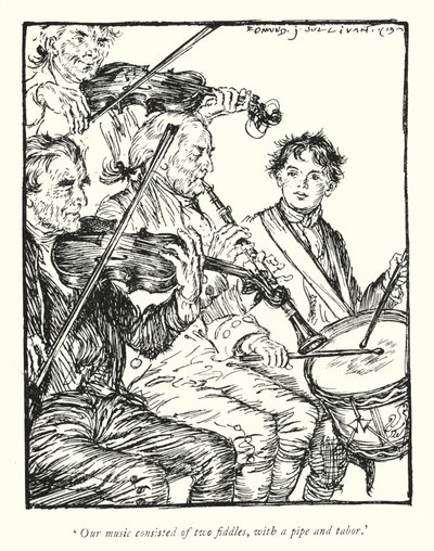 Illustration for The Vicar of Wakefield by Oliver Goldsmith by Edmund Joseph Sullivan