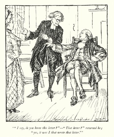 Illustration for The Vicar of Wakefield by Oliver Goldsmith by Edmund Joseph Sullivan