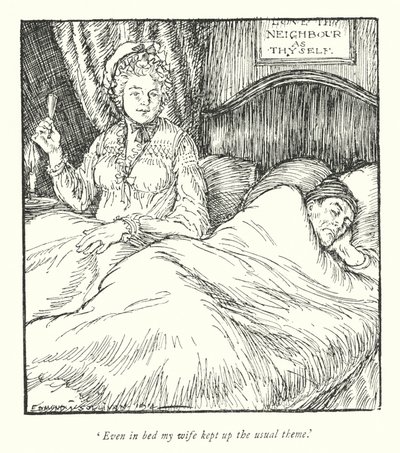Illustration for The Vicar of Wakefield by Oliver Goldsmith by Edmund Joseph Sullivan