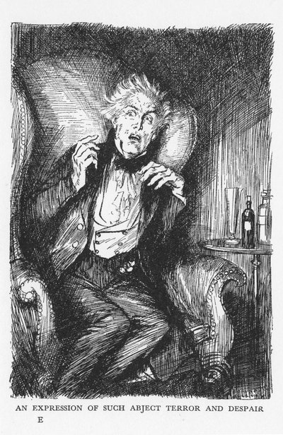 Scene from The Strange Case of Dr Jekyll and Mr Hyde by Robert Louis Stevenson by Edmund Joseph Sullivan