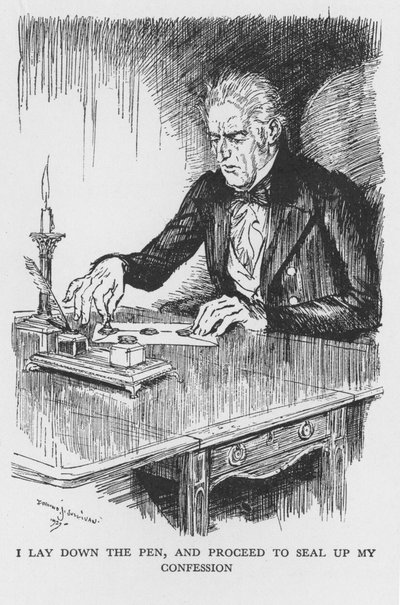 Scene from The Strange Case of Dr Jekyll and Mr Hyde by Robert Louis Stevenson by Edmund Joseph Sullivan