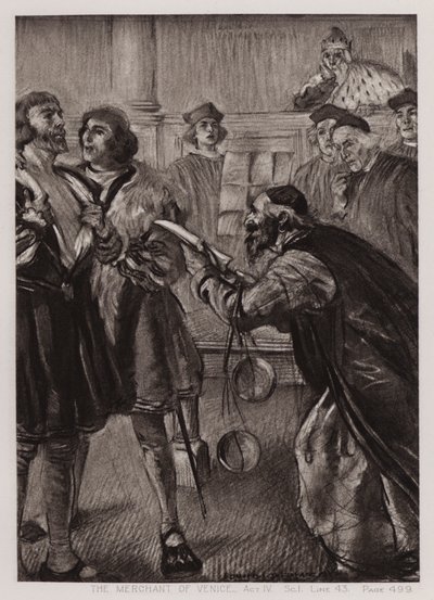 The Merchant of Venice, Act IV, Sc I by Edmund Joseph Sullivan