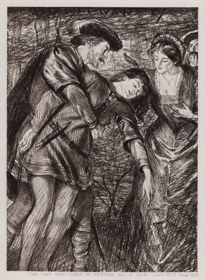 The Two Gentlemen of Verona, Act V, Scene 4 by Edmund Joseph Sullivan